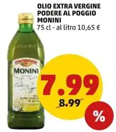 OLIO EXTRA VERGINE PODERE AL POGGIO MONINI 75 cl