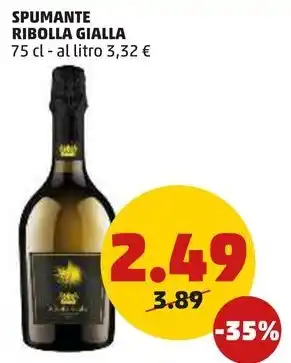 PENNY SPUMANTE RIBOLLA GIALLA 75 cl offerta