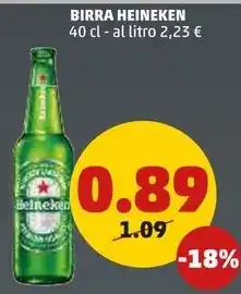 PENNY BIRRA HEINEKEN 40 cl offerta