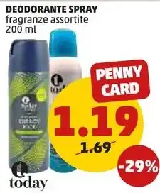 PENNY DEODORANTE SPRAY fragranze assortite offerta