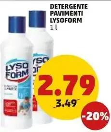 PENNY DETERGENTE PAVIMENTI LYSOFORM offerta