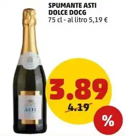 PENNY SPUMANTE ASTI DOLCE DOCG 75 cl offerta
