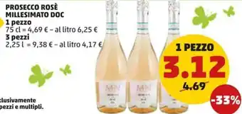 PENNY PROSECCO ROSÈ MILLESIMATO DOC 1 pezzo offerta