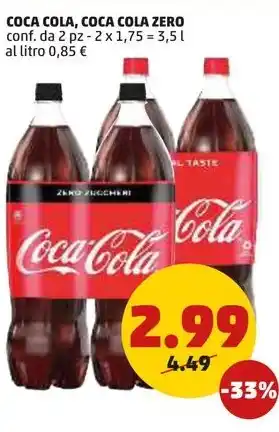 PENNY COCA COLA, COCA COLA ZERO offerta