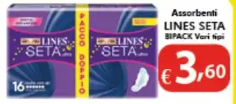 Bernava Assorbenti LINES SETA BIPACK Vari tipi offerta