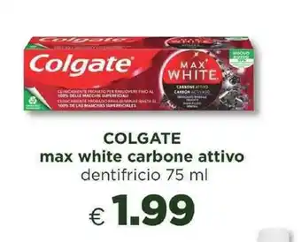 Acqua & Sapone COLGATE max white carbone attivo dentifricio 75 ml offerta