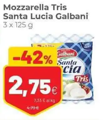 Coop Mozzarella Tris Santa Lucia Galbani 3 x 125 g offerta