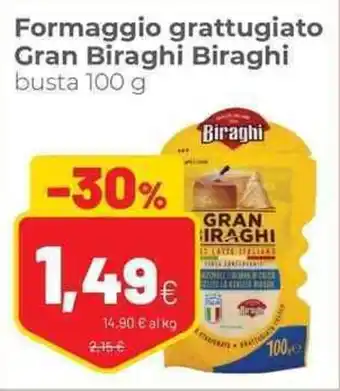 Coop Formaggio grattugiato Gran Biraghi Biraghi busta 100 g offerta