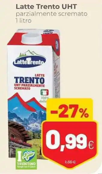 Coop Latte Trento UHT parzialmente scremato 1 litro offerta