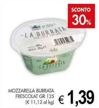 PrestoFresco MOZZARELLA BURRATA FRESCOLAT GR 125 offerta