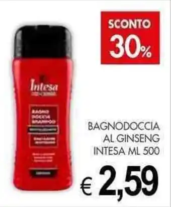 PrestoFresco BAGNODOCCIA AL GINSENG INTESA ML 500 offerta