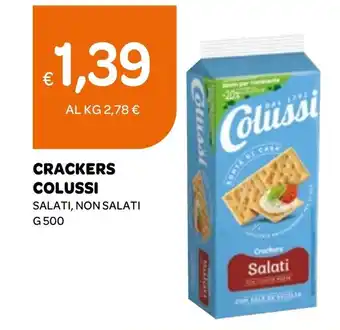 Ekom CRACKERS COLUSSI SALATI, NON SALATI G 500 offerta