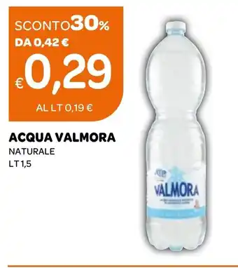 Ekom ACQUA VALMORA NATURALE LT 1,5 offerta