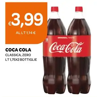 Ekom COCA COLA CLASSICA, ZERO LT 1,75X2 BOTTIGLIE offerta