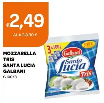 Ekom MOZZARELLA TRIS SANTA LUCIA GALBANI G 100X3 offerta