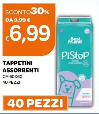 Ekom TAPPETINI ASSORBENTI CM 60X60 40 PEZZI offerta