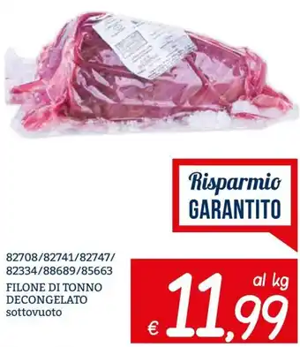 Zona FILONE DI TONNO DECONGELATO sottovuoto offerta