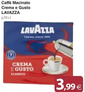 Docks Cash&Carry Caffè Macinato Crema e Gusto LAVAZZA g250x2 offerta