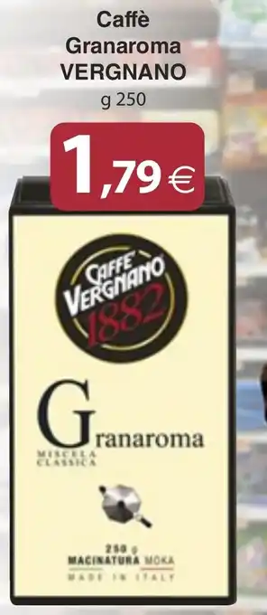 Docks Market Caffè Granaroma VERGNANO g 250 offerta