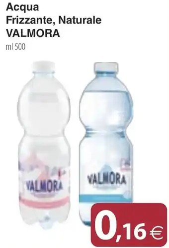 Docks Market Acqua Frizzante, Naturale VALMORA ml 500 offerta