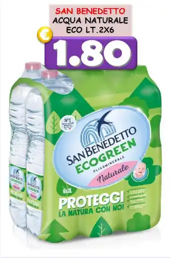 MercADone SAN BENEDETTO ACQUA NATURALE ECO LT. 2X6 offerta