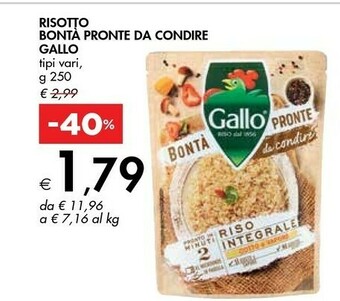 Bennet Risotto bontà pronte da condire offerta