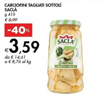 Bennet Carciofini tagliati sottoli offerta