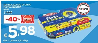 Bennet Flotta azzurra tonno all'olio di oliva offerta