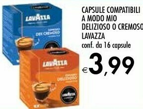 Capsule compatibili a modo mio delizioso o cremoso