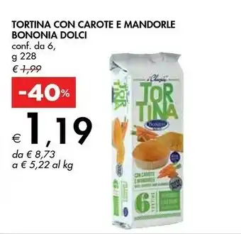 Bennet Tortine con carote e mandorle offerta