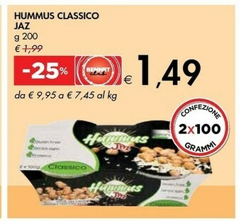 Bennet Hummus classico offerta