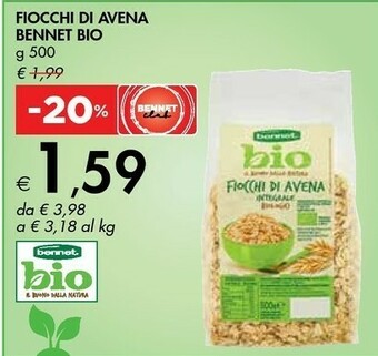 Bennet Bennet bio fiocchi di avena offerta