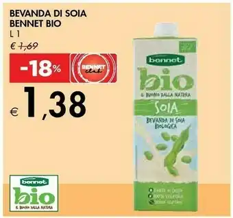 Bennet Bennet bio bevanda di soia offerta