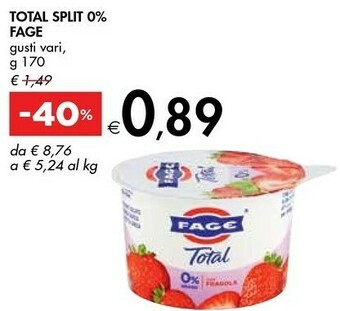 Bennet Total split 0% offerta
