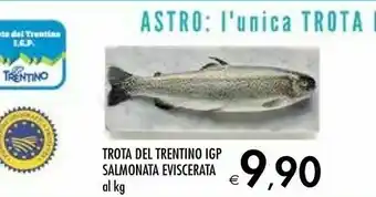 Bennet Trota del trentino igp salmonata eviscerata offerta