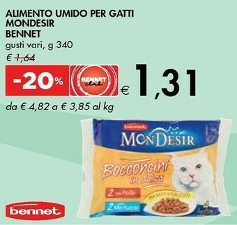 Bennet Bennet alimento umido per gatti mondesir offerta