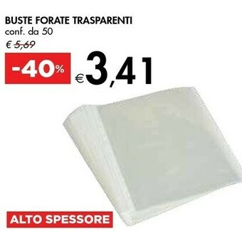 Bennet Buste forate trasparenti offerta