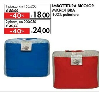 Bennet Imbottitura bicolor microfibra offerta