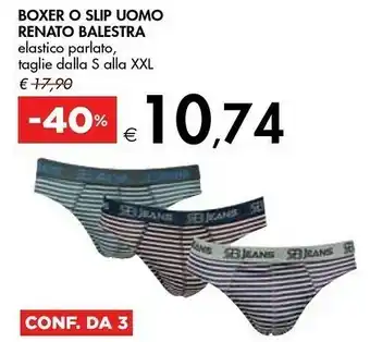 Renato balestra boxer o slip uomo
