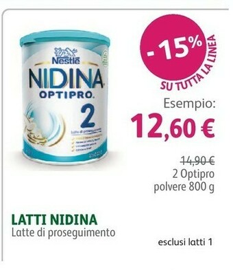Latti nidina 2 optipro polvere 800 g