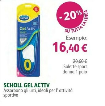 Lloyds Farmacia Scholl gel activ solette sport donna 1 paio offerta