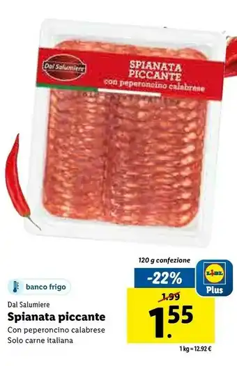 Lidl Dal salumeria spianata piccante offerta