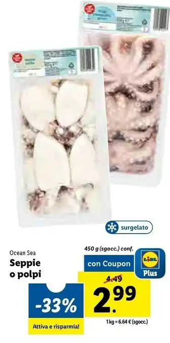 Lidl Sea seppie o polpi offerta