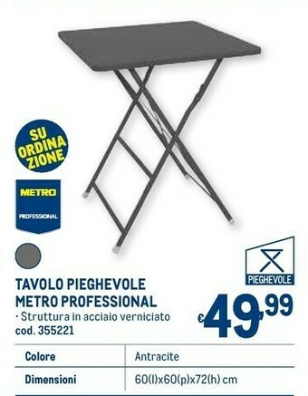 Metro Metro professional tavolo pieghevole offerta