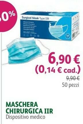 Lloyds Farmacia Maschera chirurgica iir dispositivo medico 50 pezzi offerta