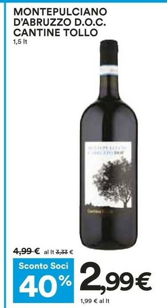 Coop Montepulciano d'abruzzo offerta