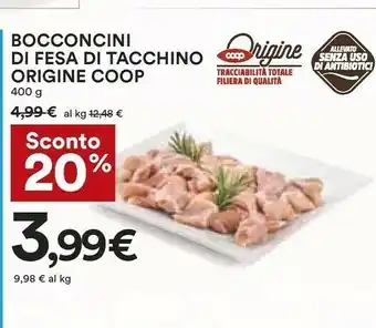 Coop Coop bocconcini di fesa di tacchino offerta