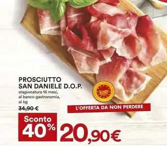 Coop Prosciutto san daniele dop stagionatura 16 mesi offerta