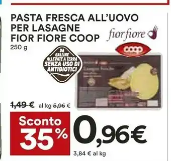 Coop Coop - lasagne fresche fiorfiore 250 g(ml) offerta