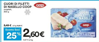 Coop Coop - cuori di filetti di nasello 300 g(ml) offerta